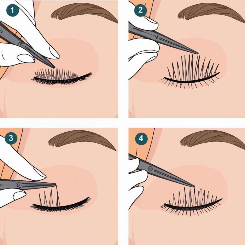 Applying Easy Fan Lashes