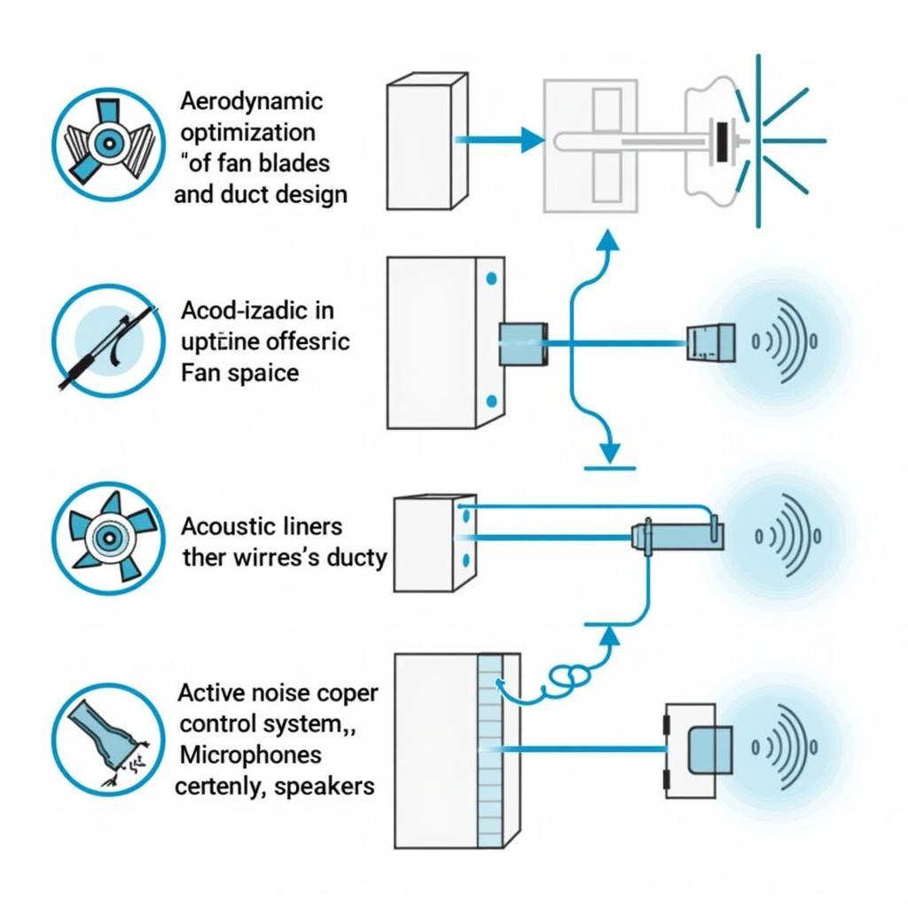 Noise reduction techniques for electric ducted fans