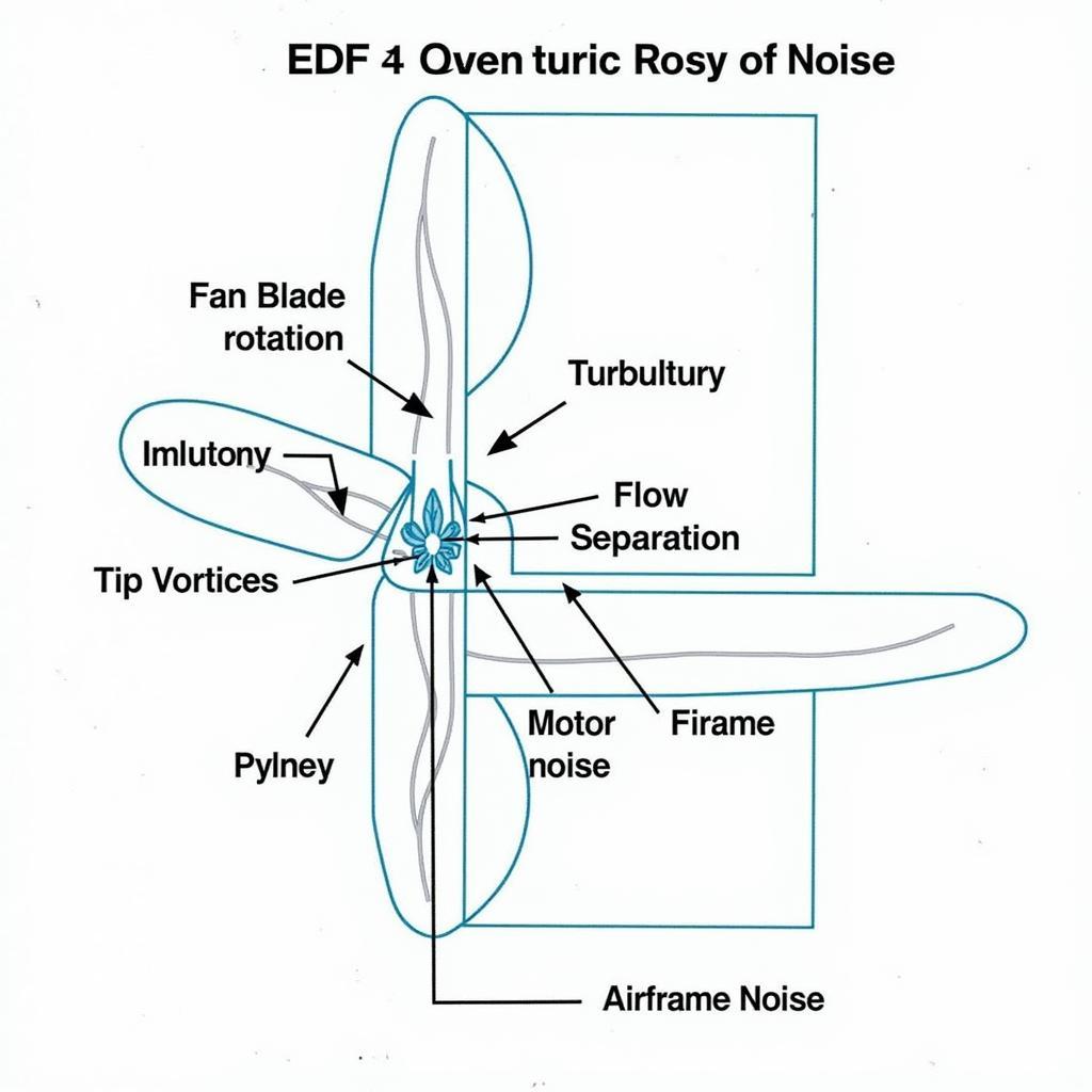 Noise sources in an electric ducted fan