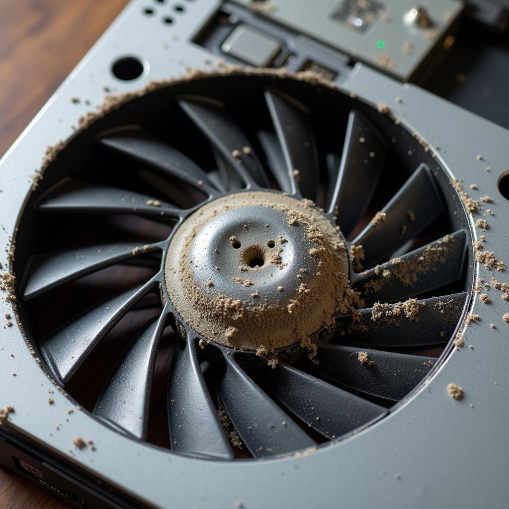 Dust build-up on Elitebook 8740w fan blades