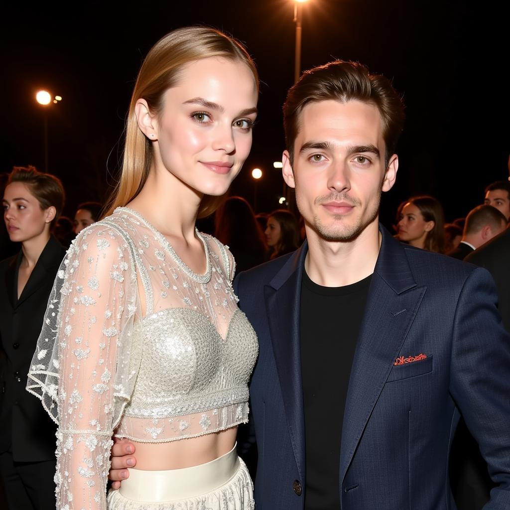 Elle Fanning and Max Minghella at a Public Event