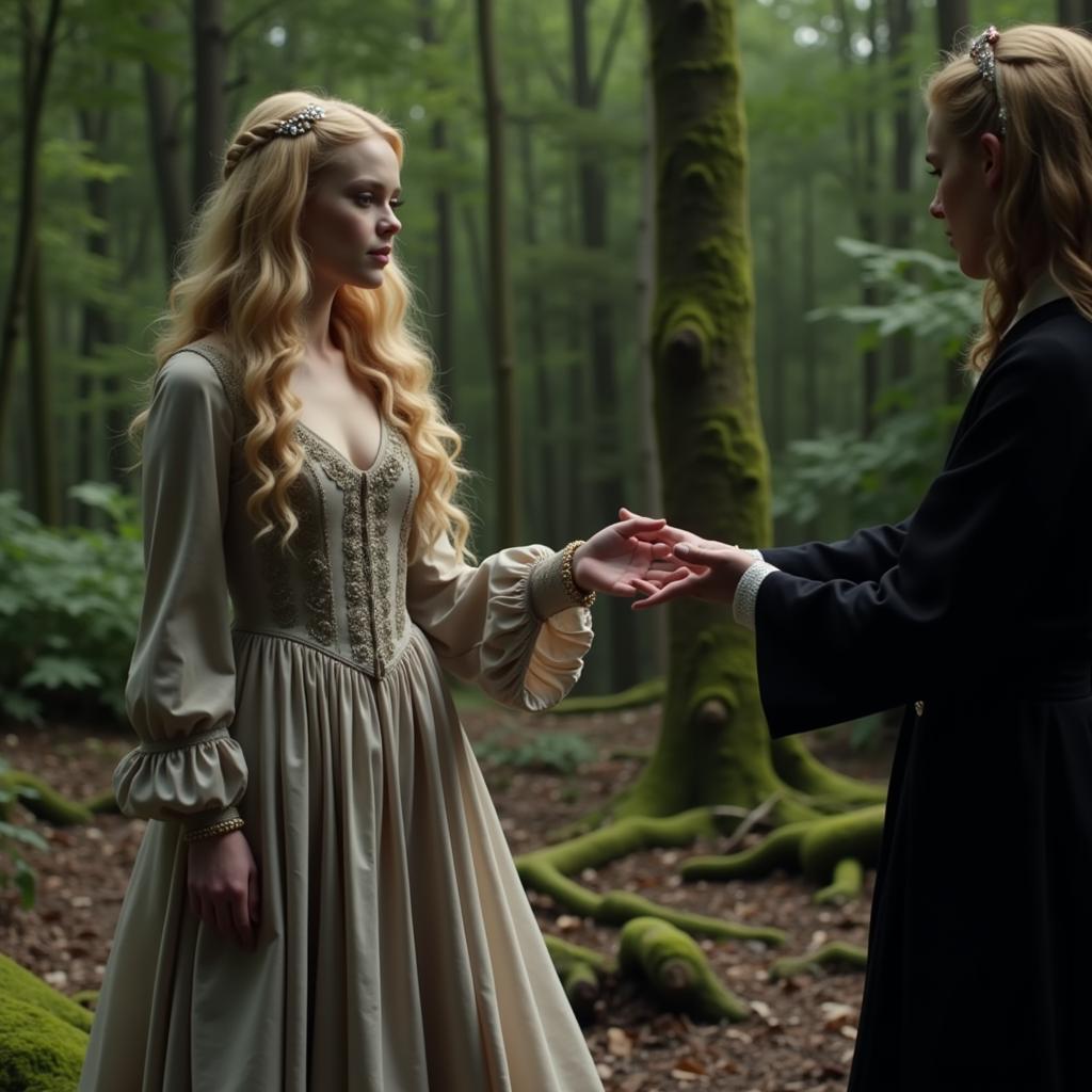 Elle Fanning as Aurora: A graceful and powerful princess