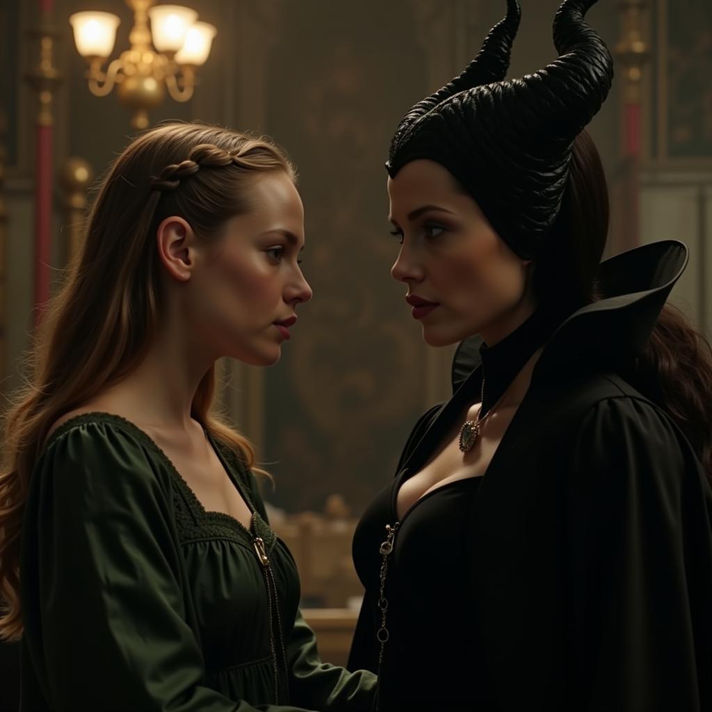 Elle Fanning and Angelina Jolie in Maleficent: A Powerful Dynamic