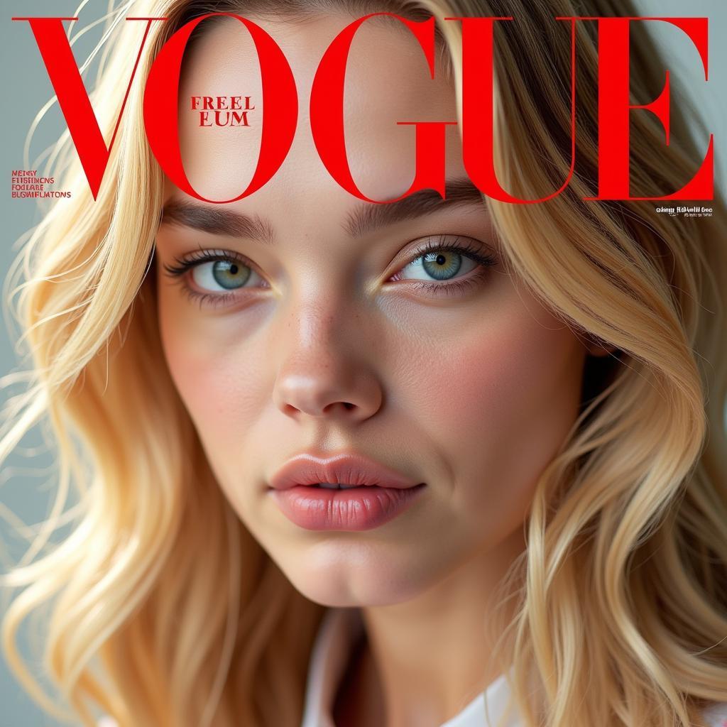 Elle Fanning featured on the cover of Vogue Magazine