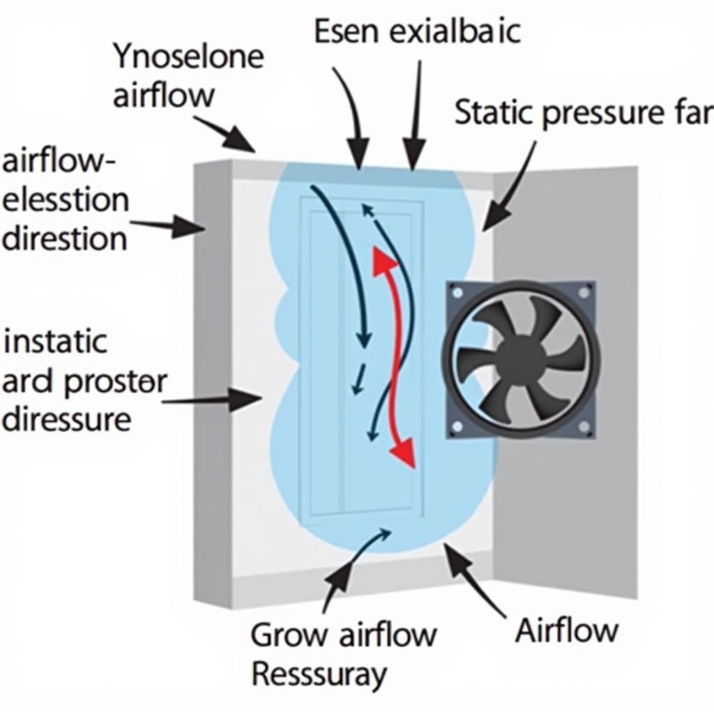 Enclosure Cooling Fan Airflow and Static Pressure Illustration