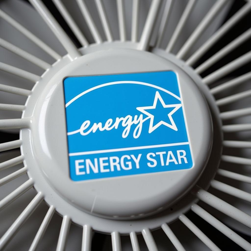 Energy Star certified electric fan label