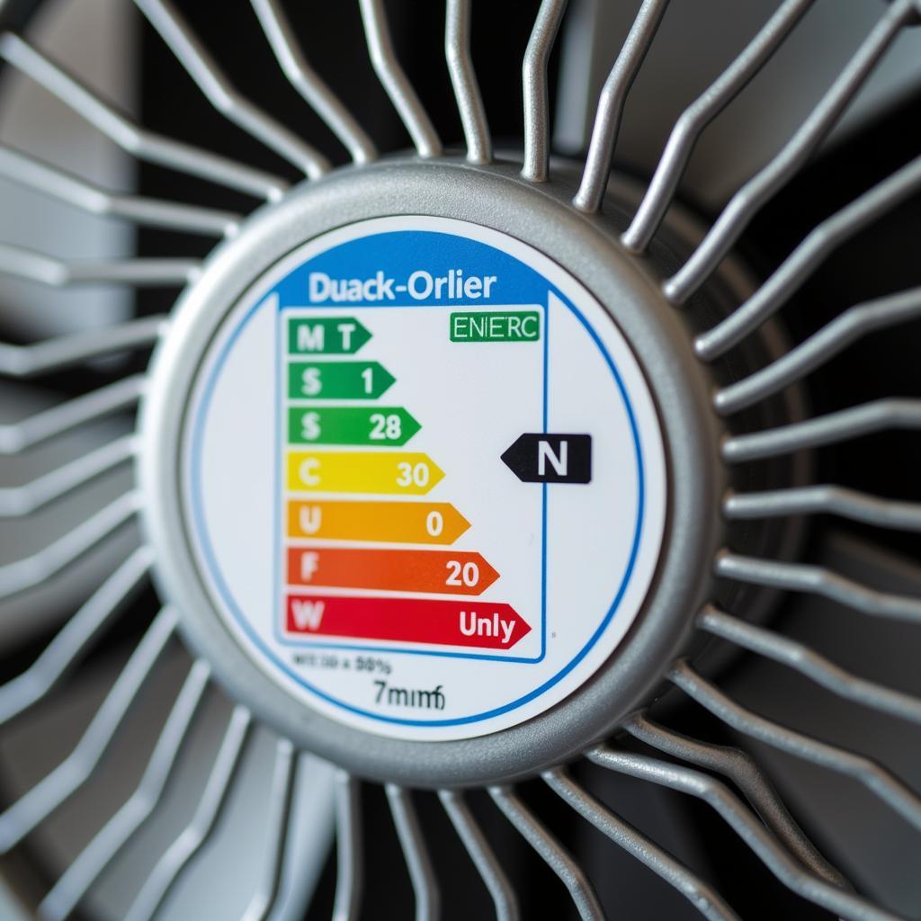 Energy-Efficient Fan Motor Label