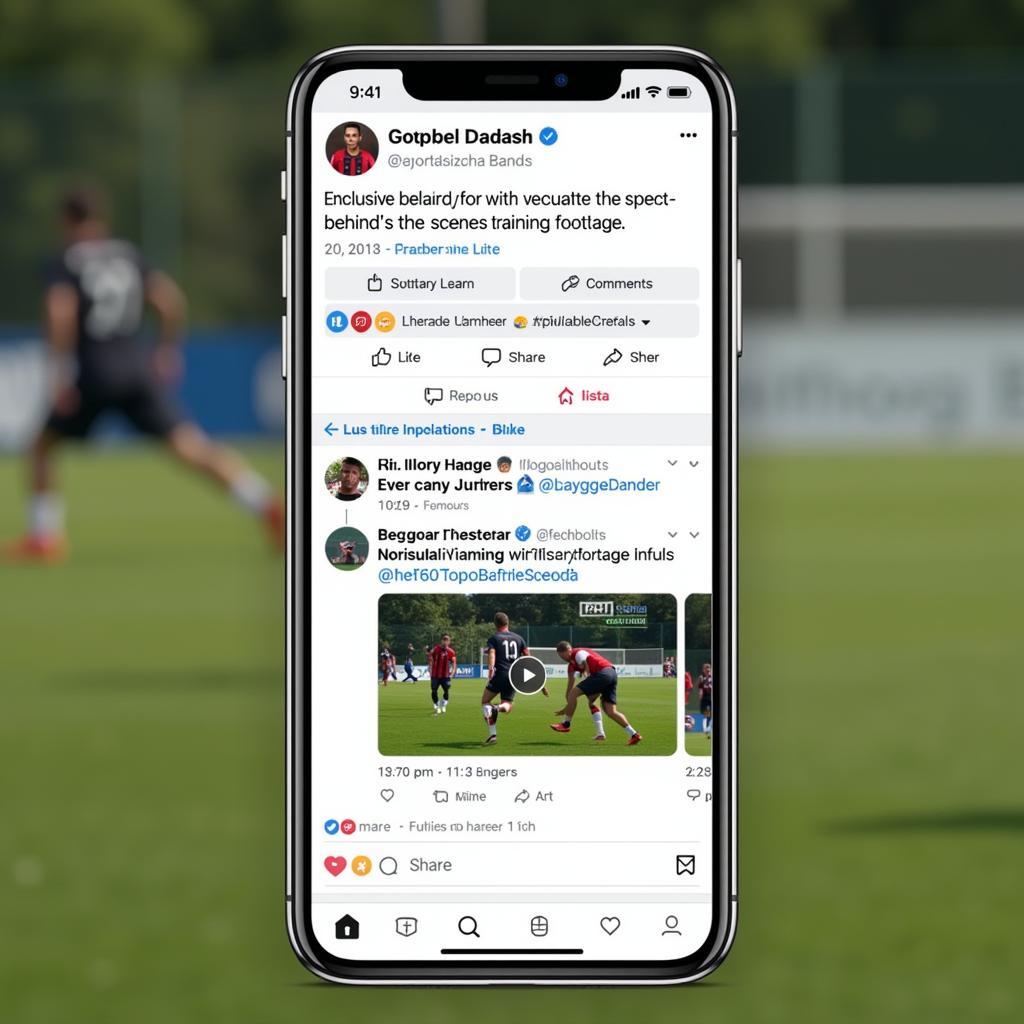 Example of Engaging Content on a Football Fan Page