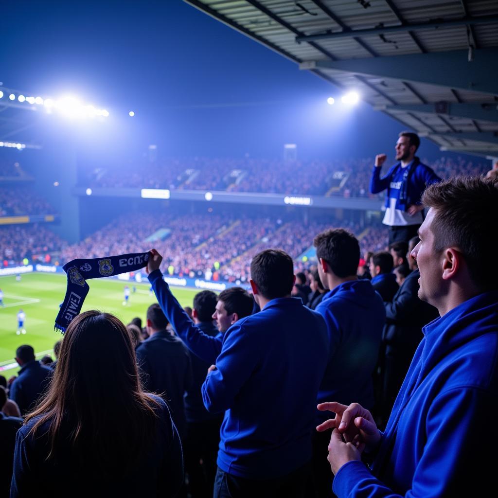 Everton fans at Goodison Park