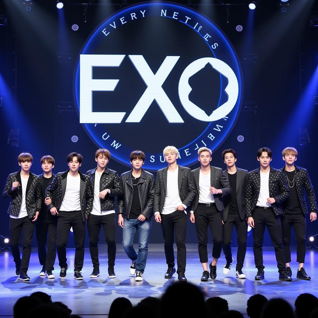 EXO captivating the audience with their performance