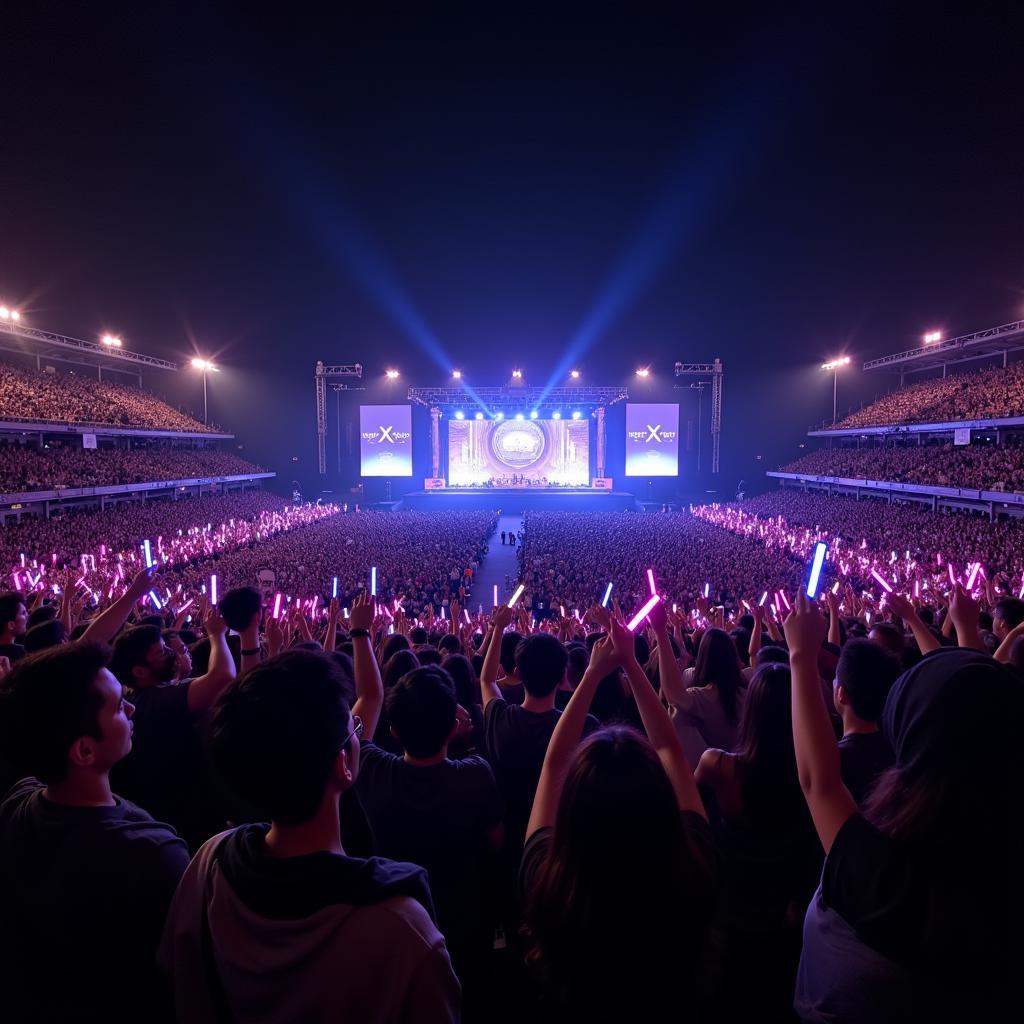 The crowd at the EXO Fan Festival