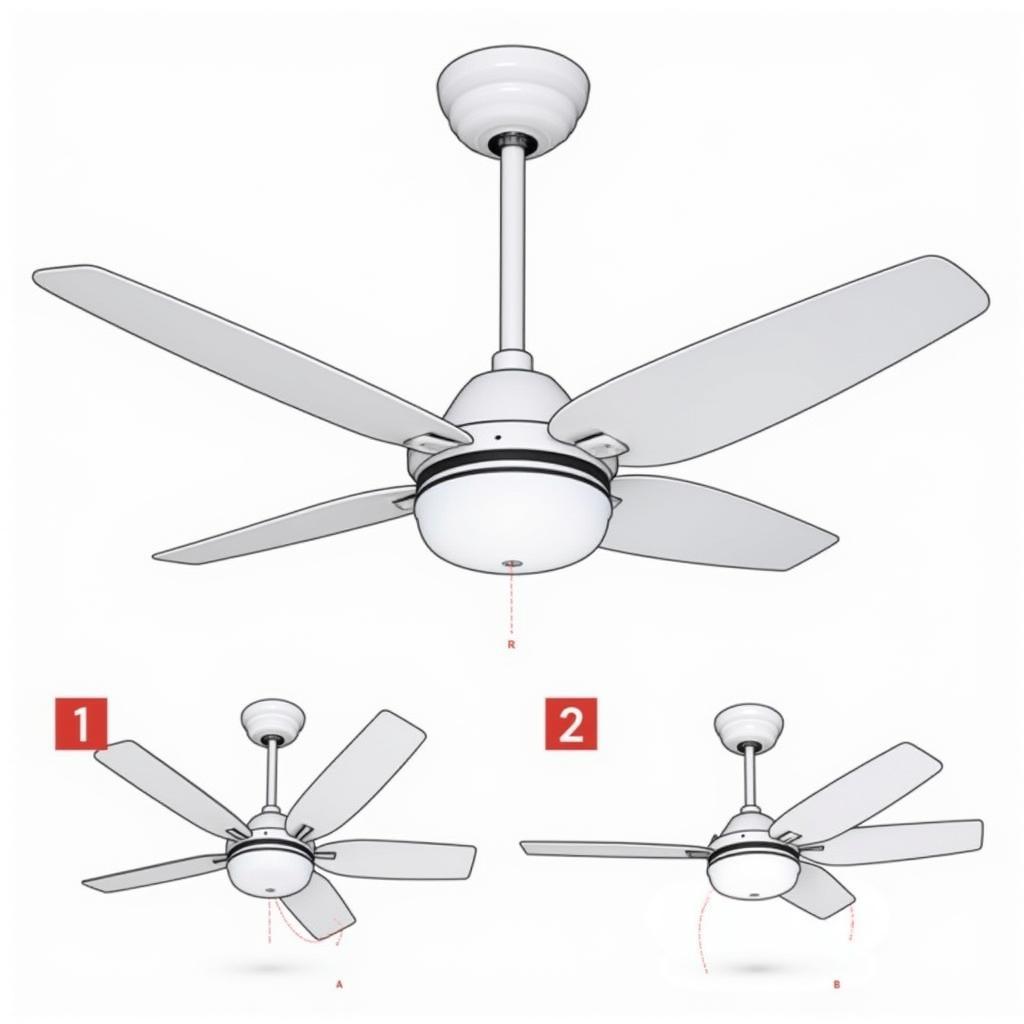 Installing the F-M14C5VBPH Ceiling Fan