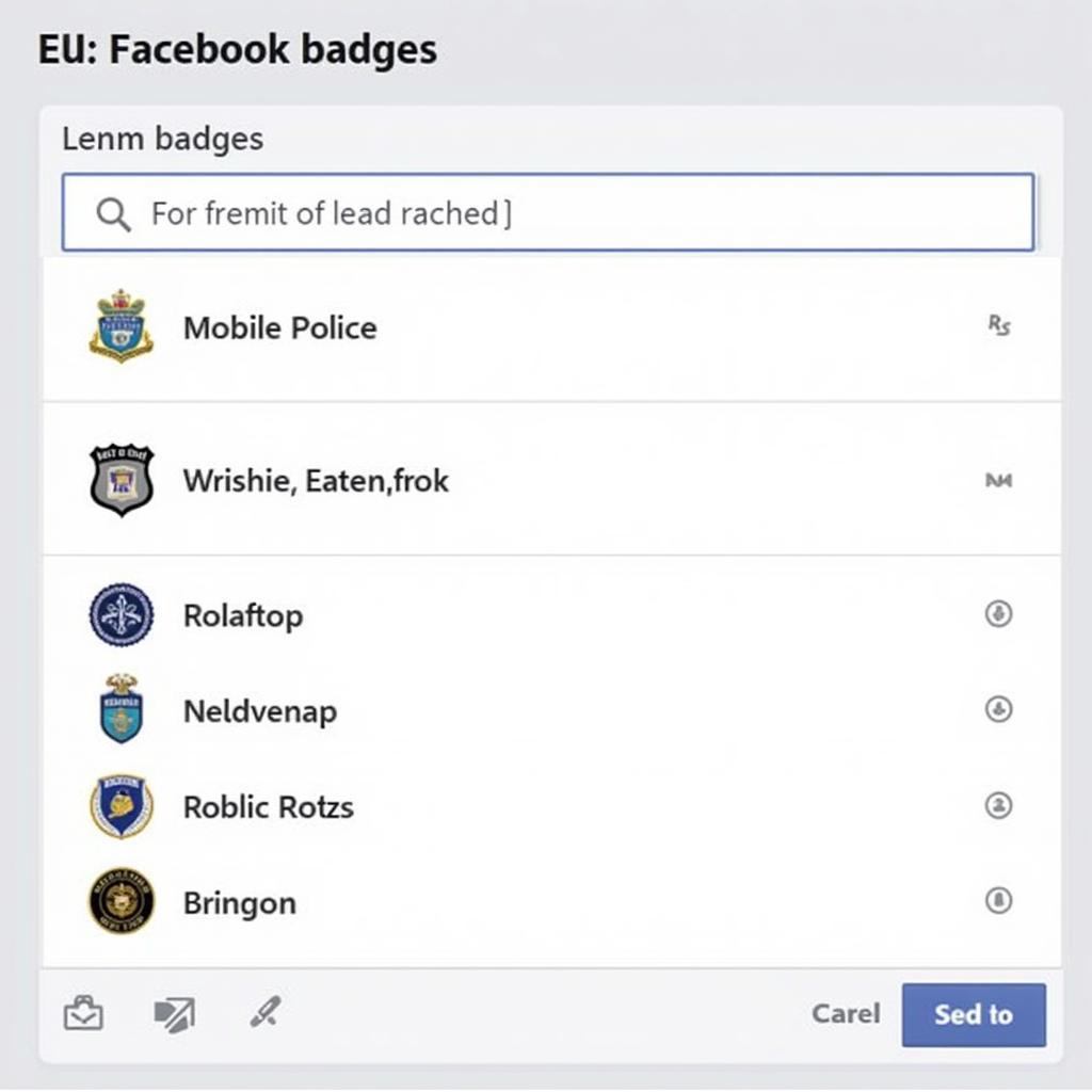 Searching for Mobile Police Badges on Facebook