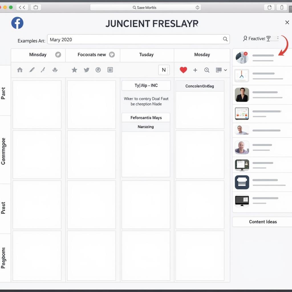 Facebook Content Calendar