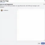 Facebook fan page messaging