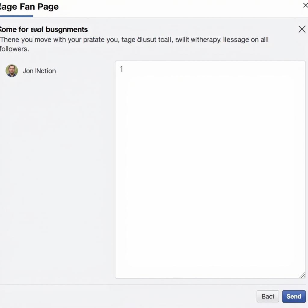 Facebook fan page messaging