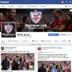 Football Fan Community on Facebook with Subscription Button