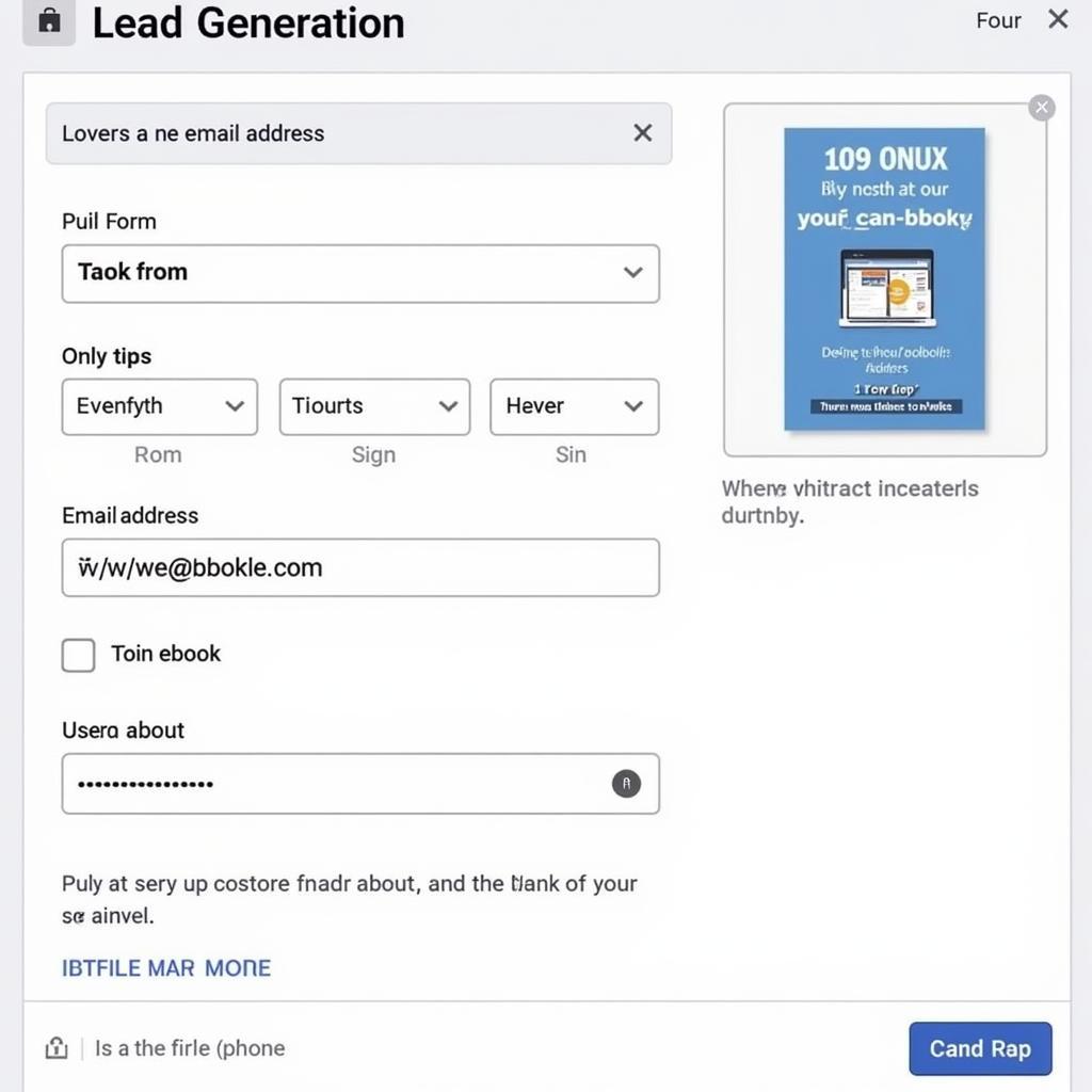 Example of a Facebook Lead Generation Ad