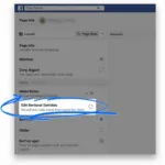 Accessing Facebook Page Settings