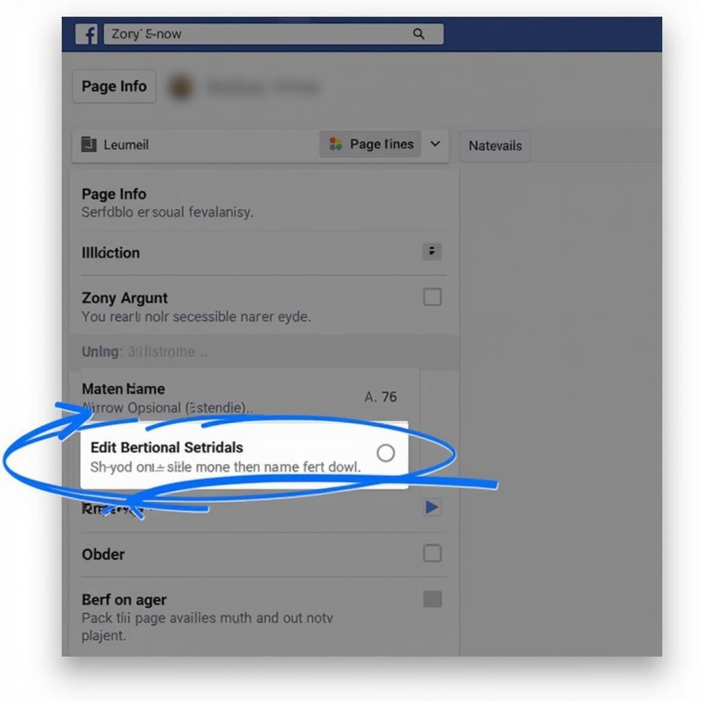 Accessing Facebook Page Settings