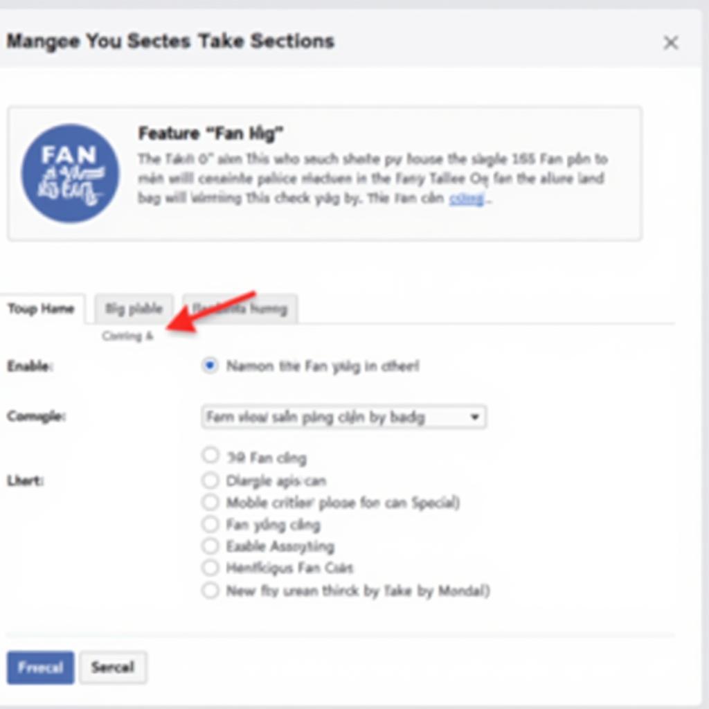 Facebook Page Settings for Fan cứng