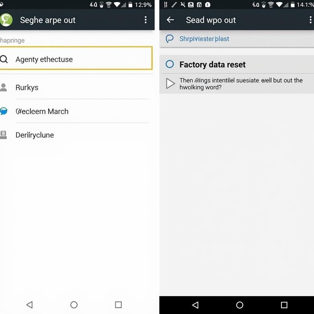 note fan edition settings menu showing factory reset option