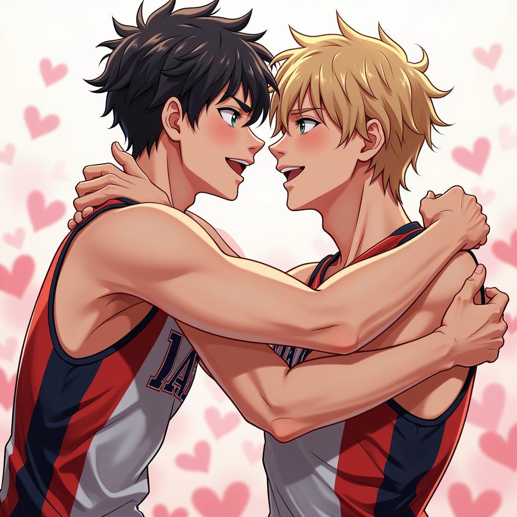 Digital Fanart of Athletes in Yaoi Style