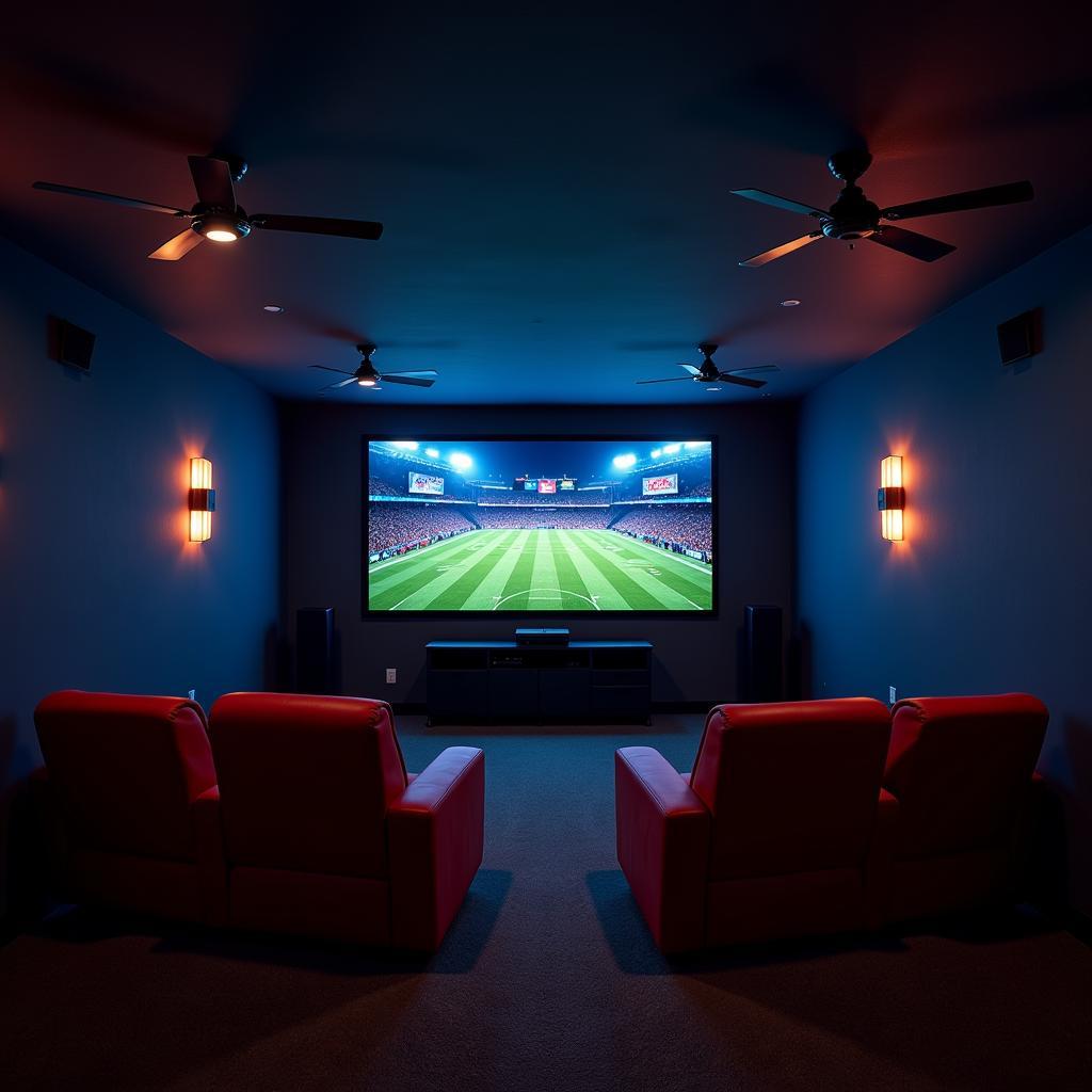 Fan 4 LED Lighting in a Home Theater Setup