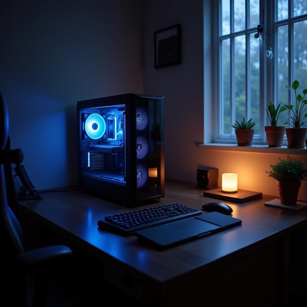 Quiet office setup with a fan 400 RPM case