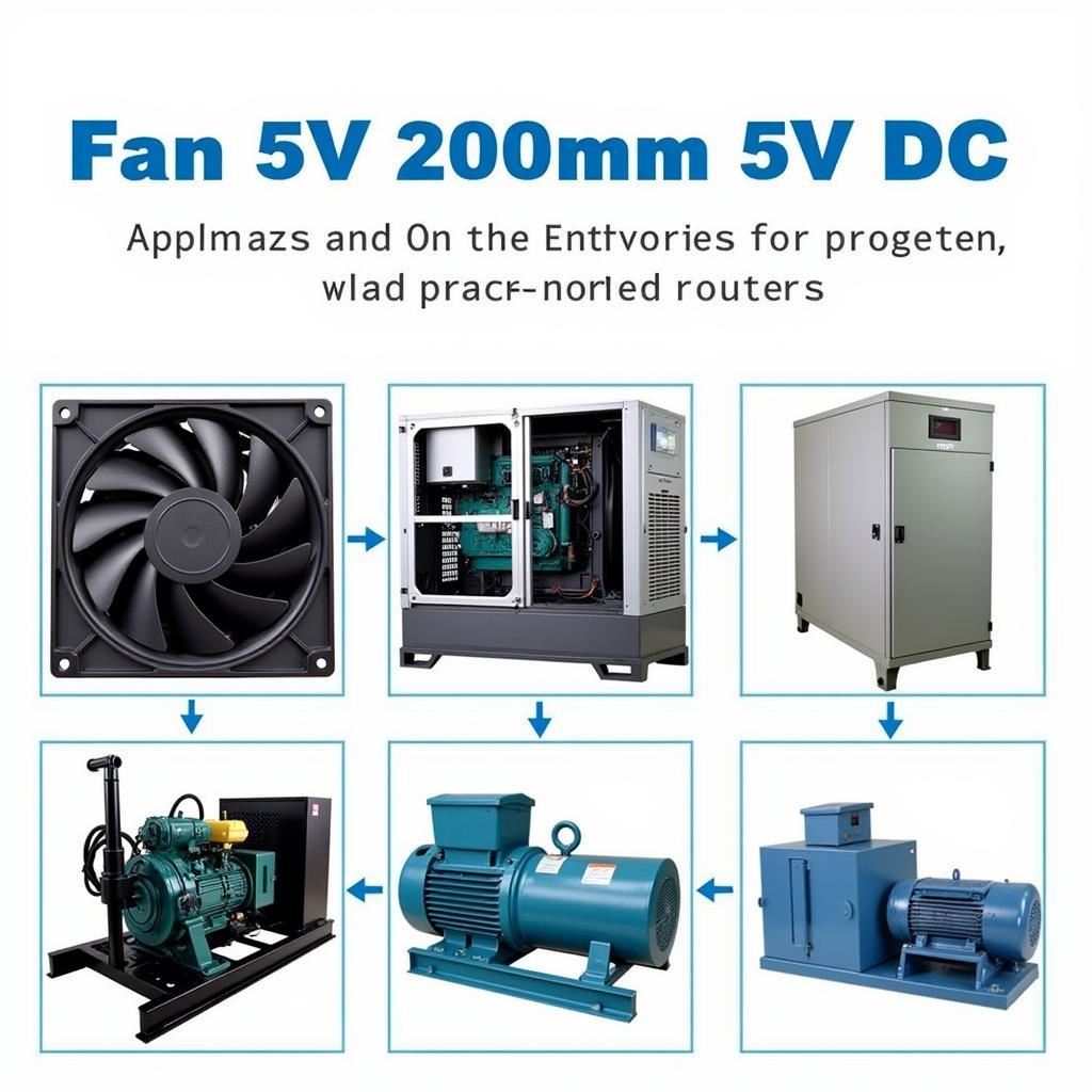 Applications of Fan 5V 200mm 5V DC