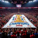 Fans Celebrate Championship with Epic Banner