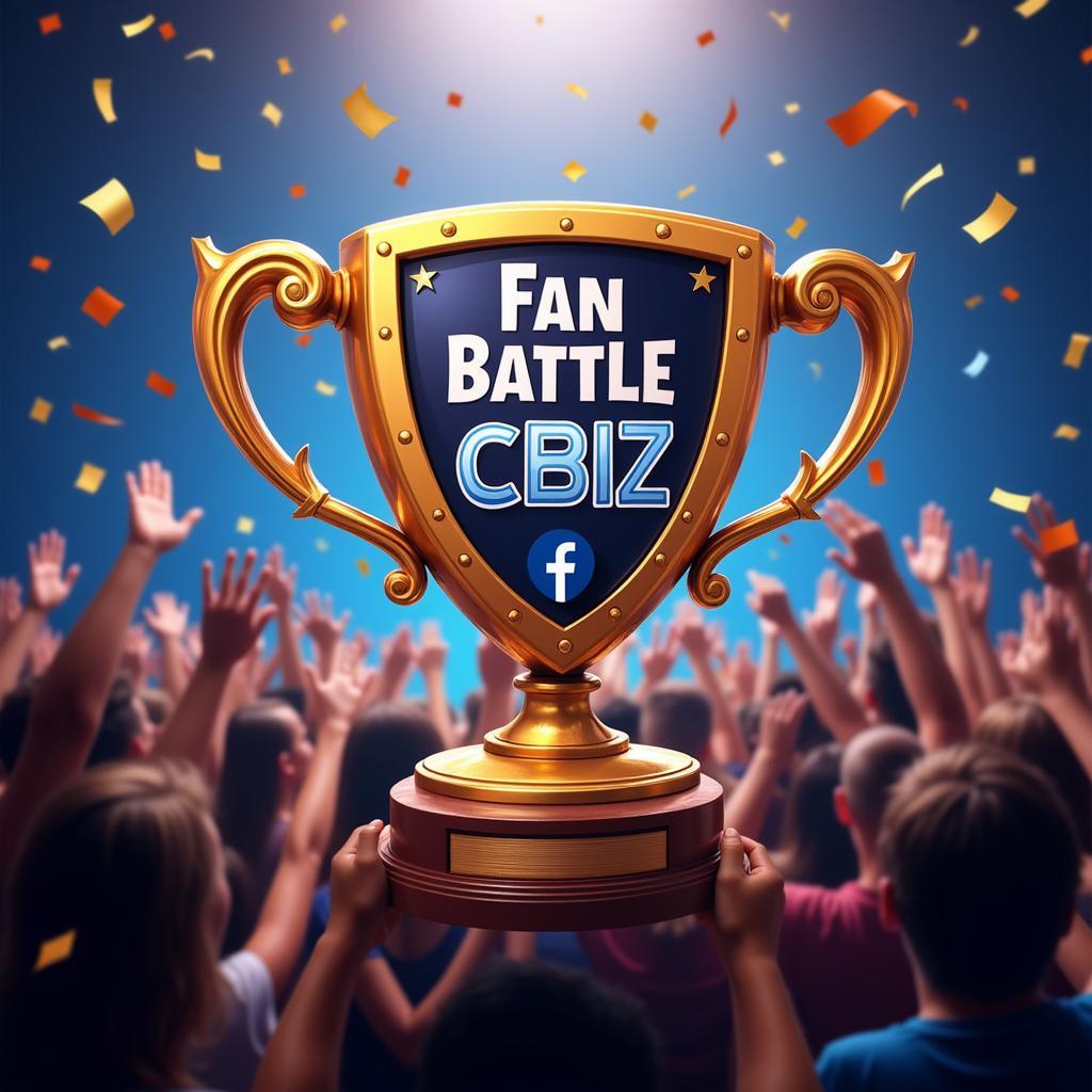 Fan Battle CBIZ Facebook Trophy Celebration