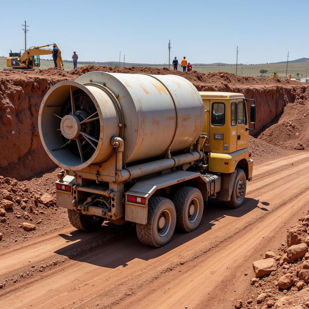 Fan Carrier Used for Ventilation in a Construction Site