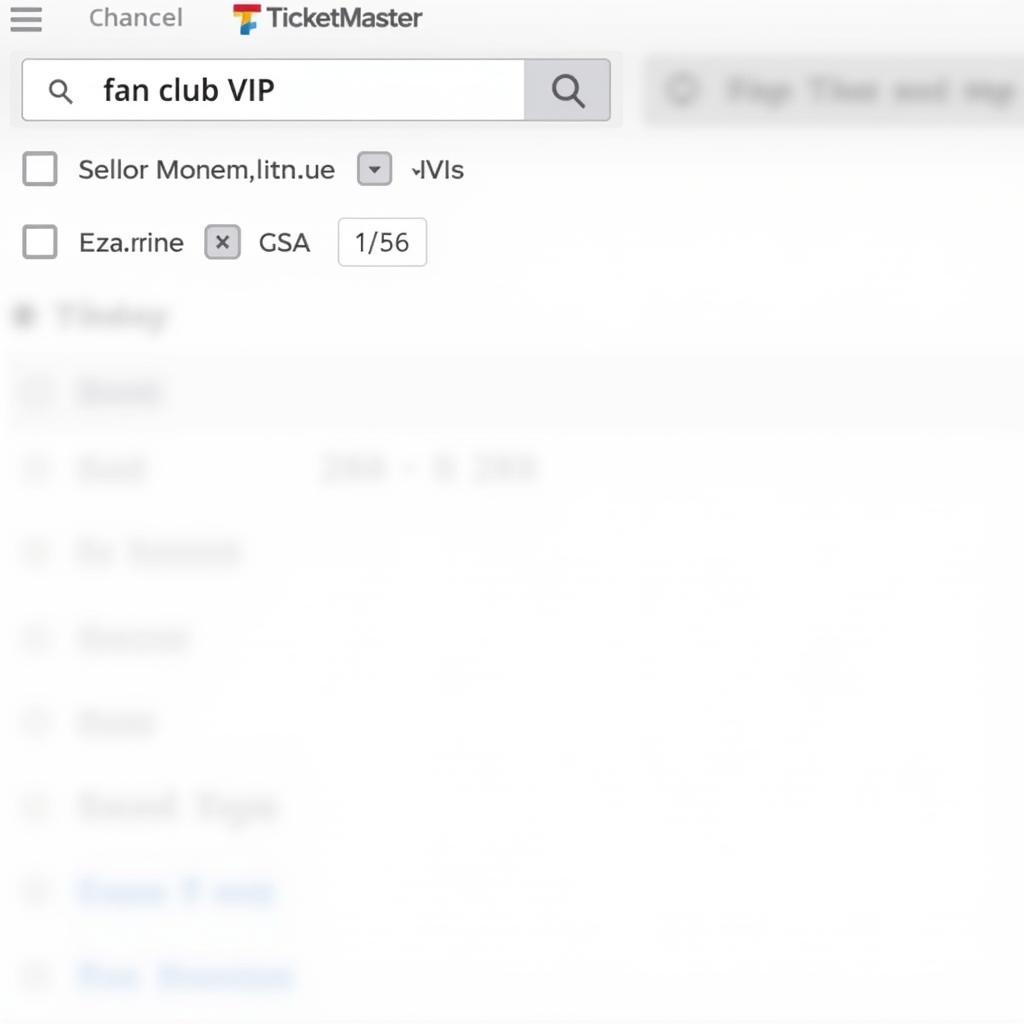 Searching for Fan Club VIP Tickets