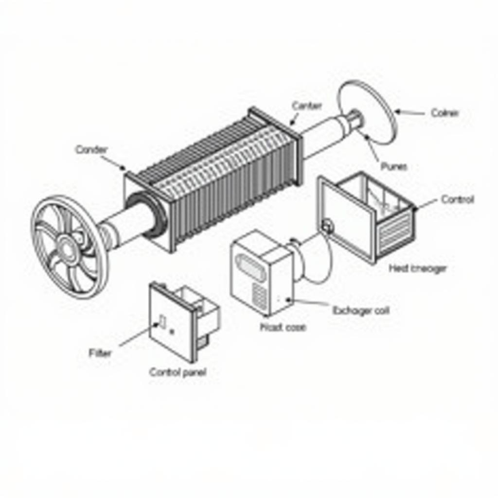 Fan coil unit components diagram