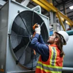 Fan Contractor Installing Ventilation