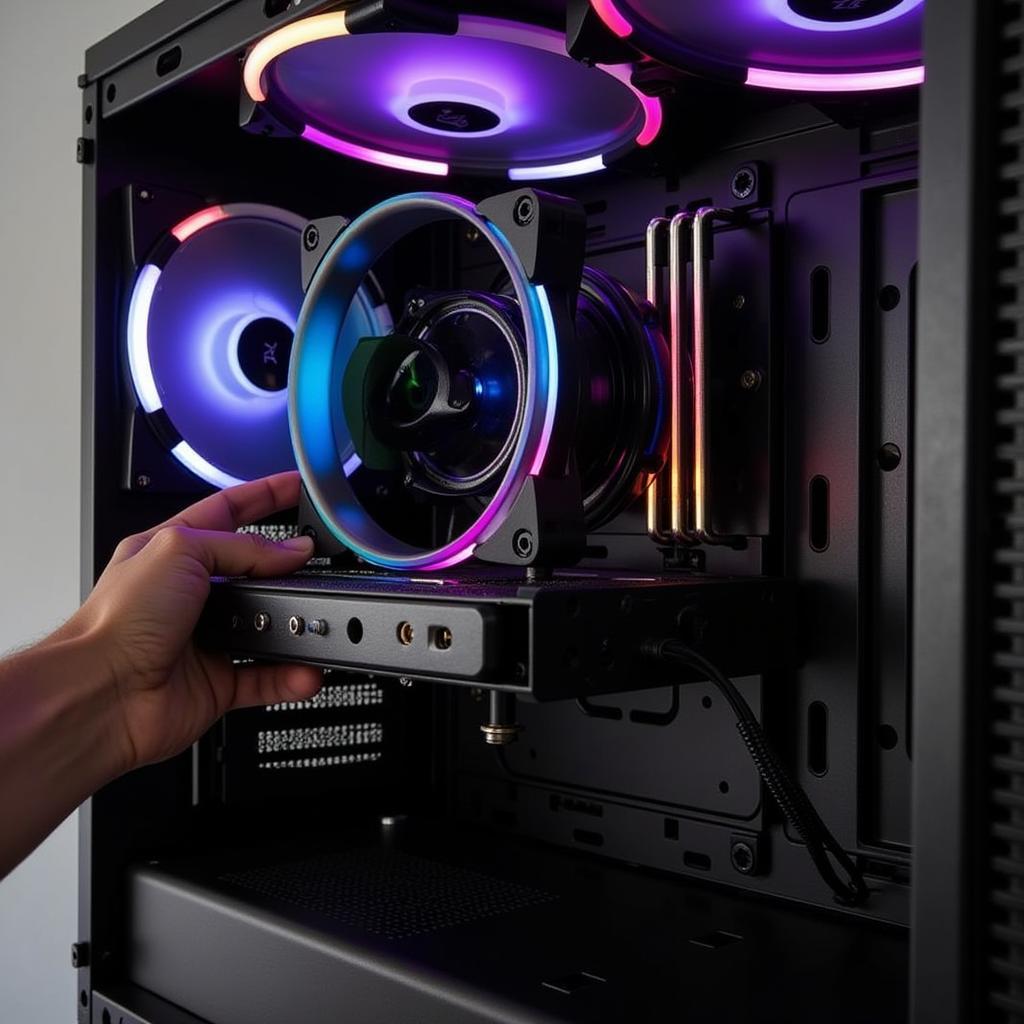 Fan Coolman RGB Dual Ring Installation