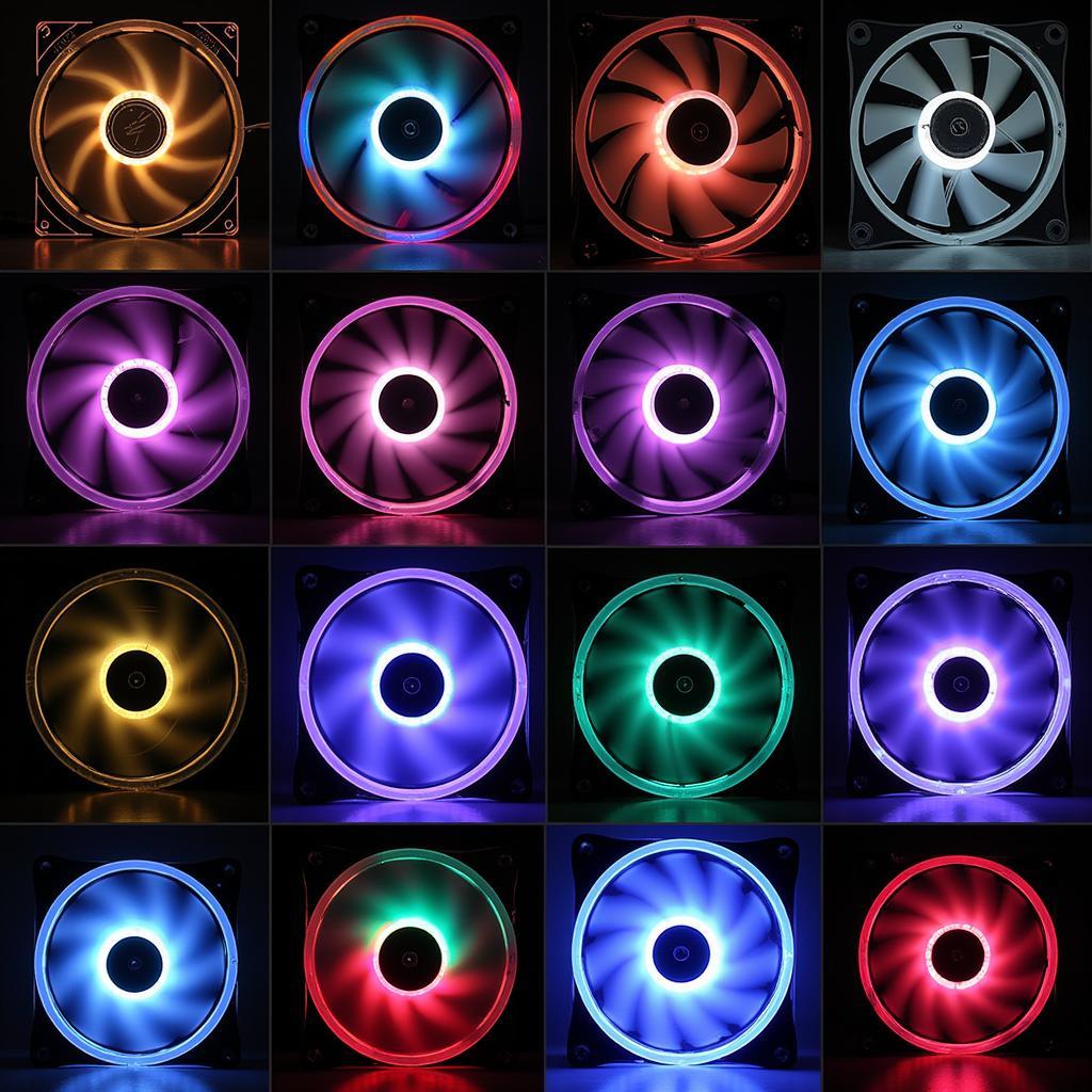 Different types of fan CPU LEDs