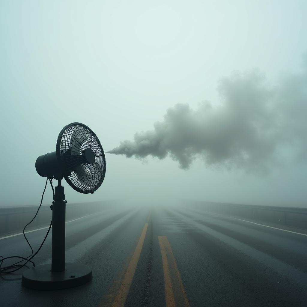 Attempting to Dispel Fog with a Fan