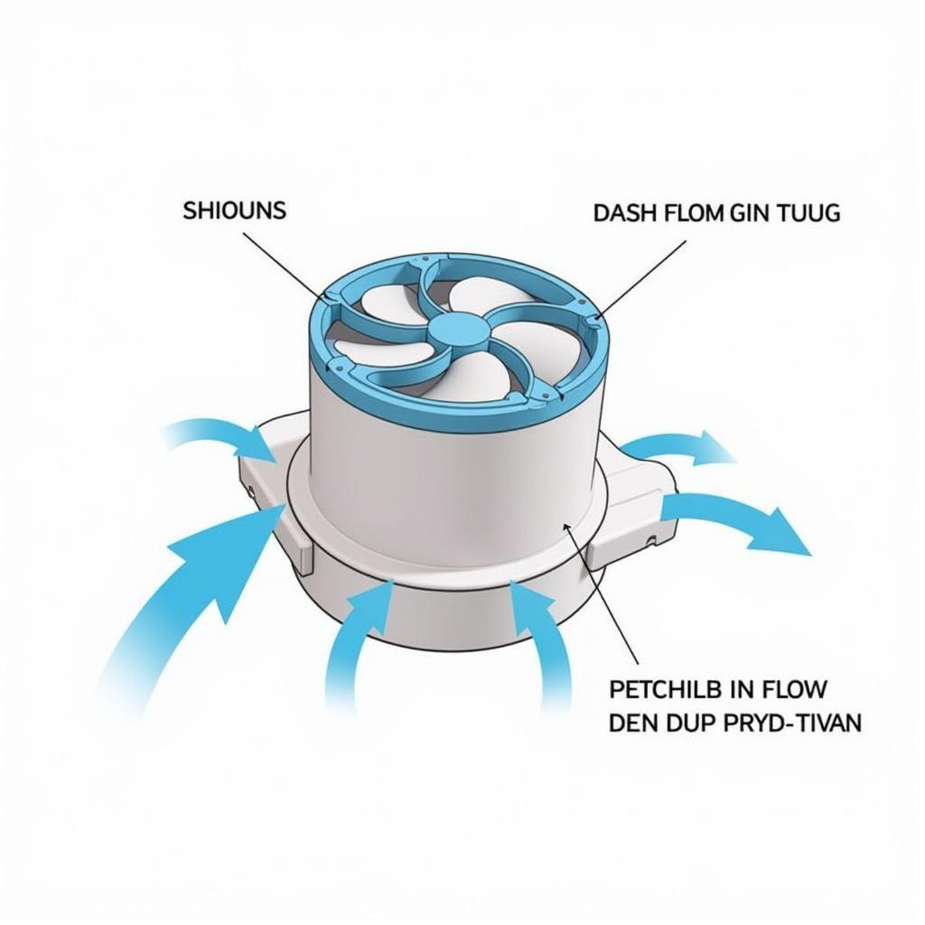 Diagram of a fan duct cooling shroud