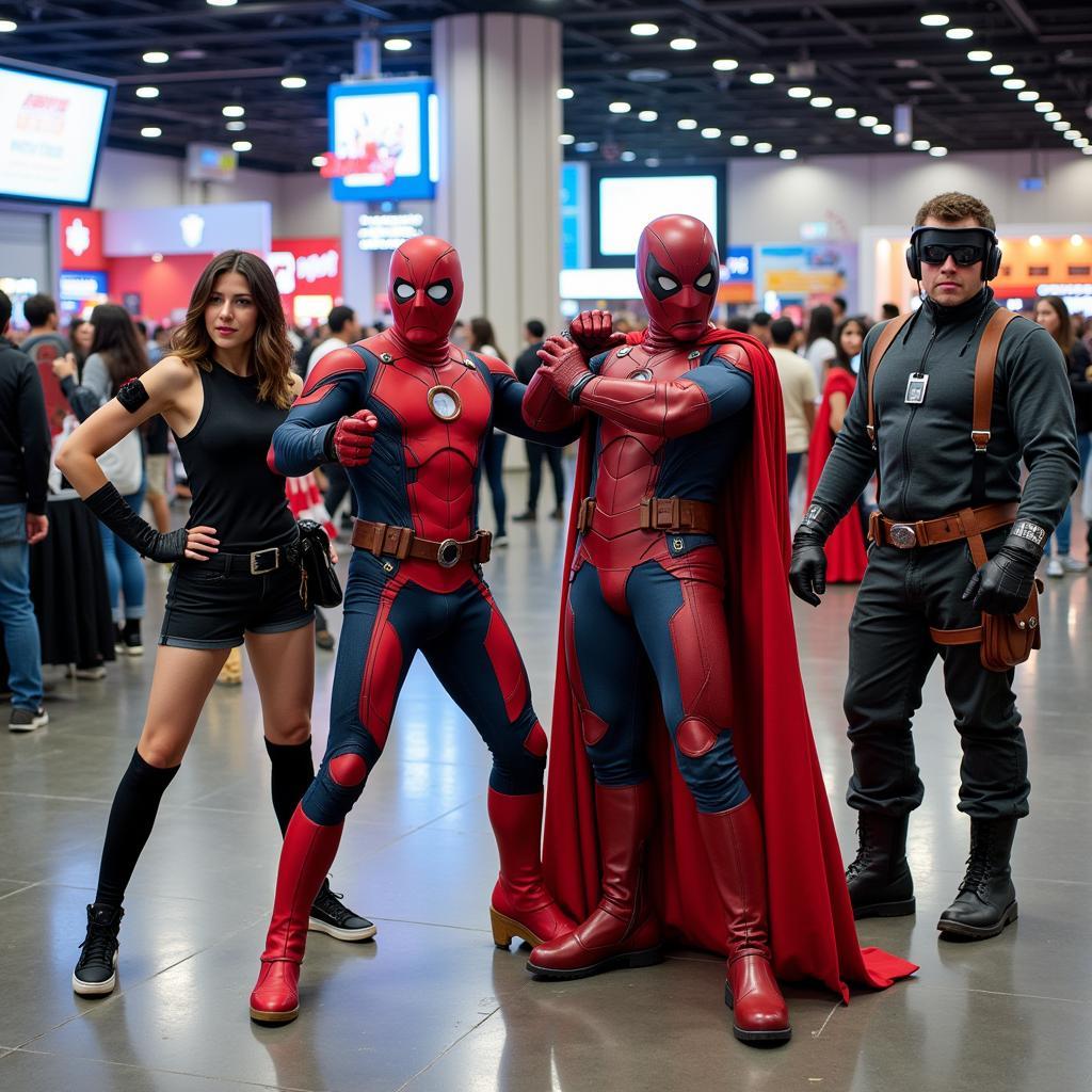 Cosplayers posing at Fan Fest