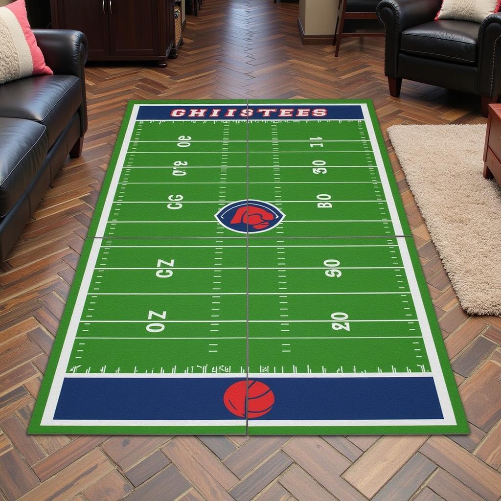 Football Field Design Fan Floor Tile