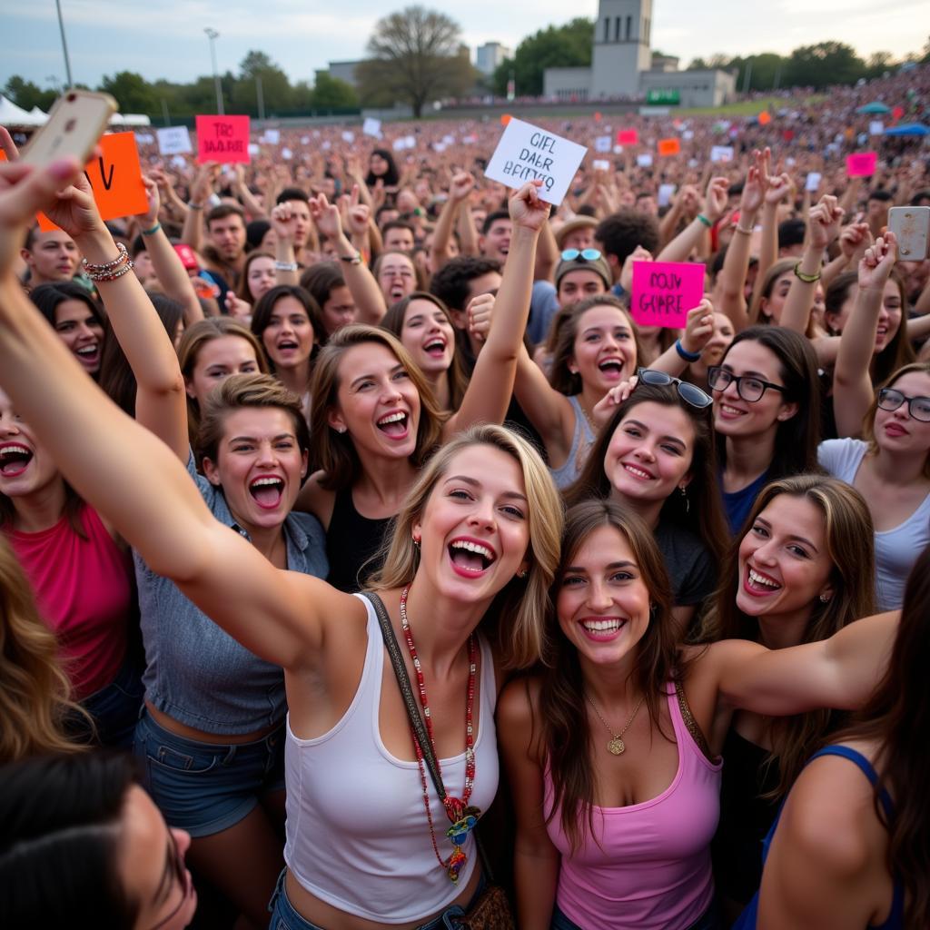 Fans celebrating together