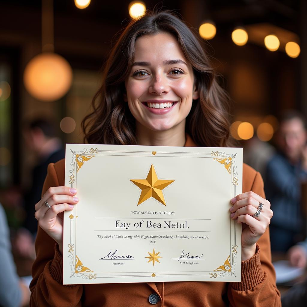 Fan Gifting Star Certificate