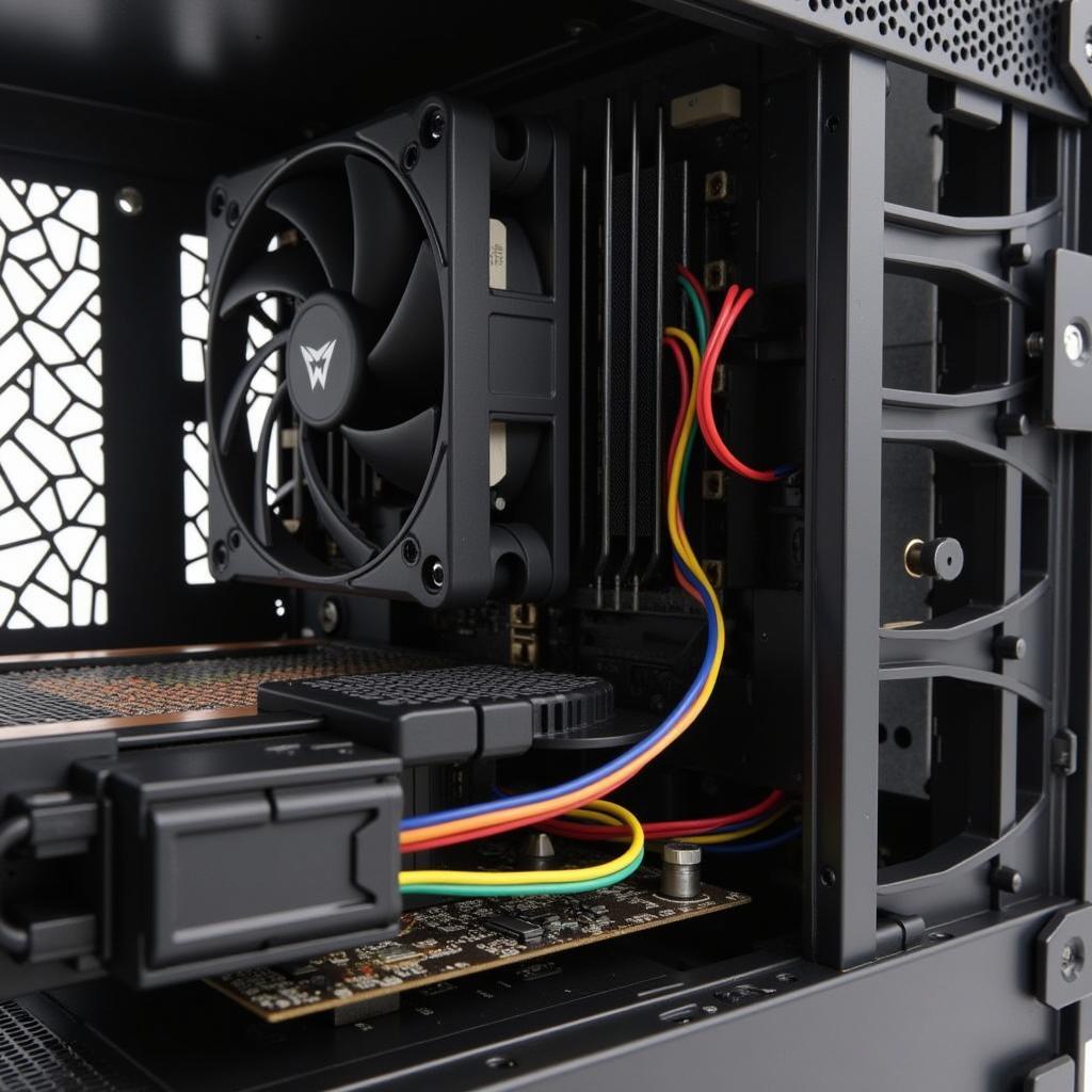 Fan hub connected to motherboard