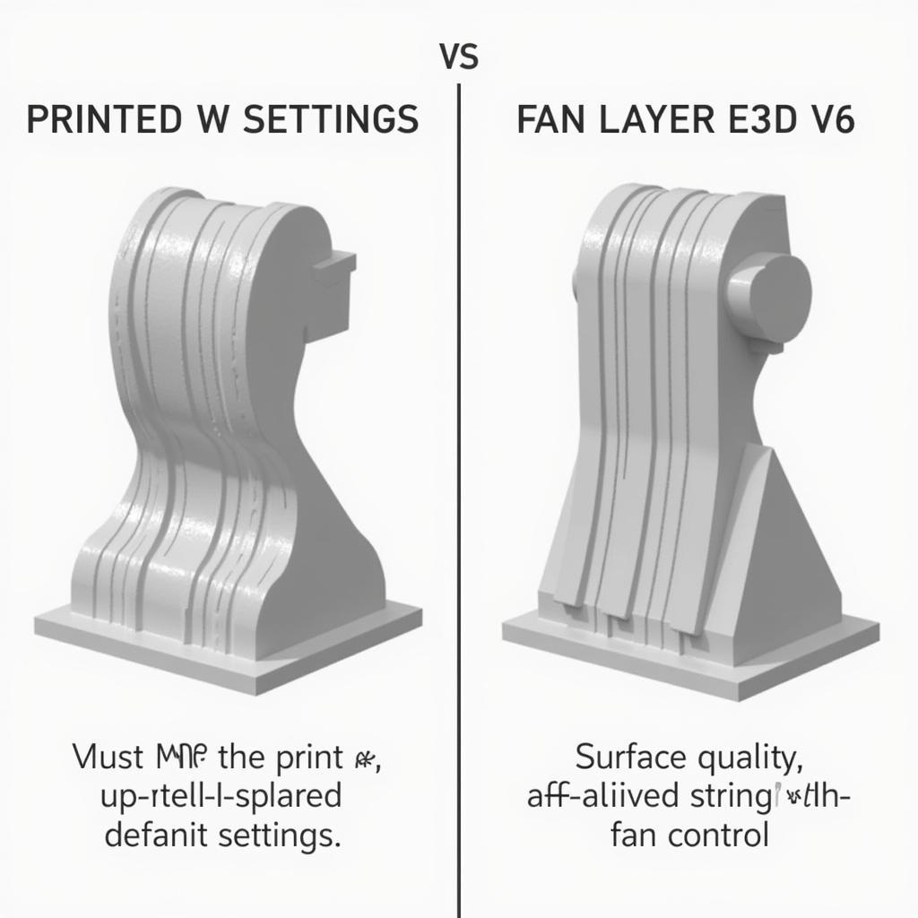 Print Comparison with and without Fan Layer E3D V6