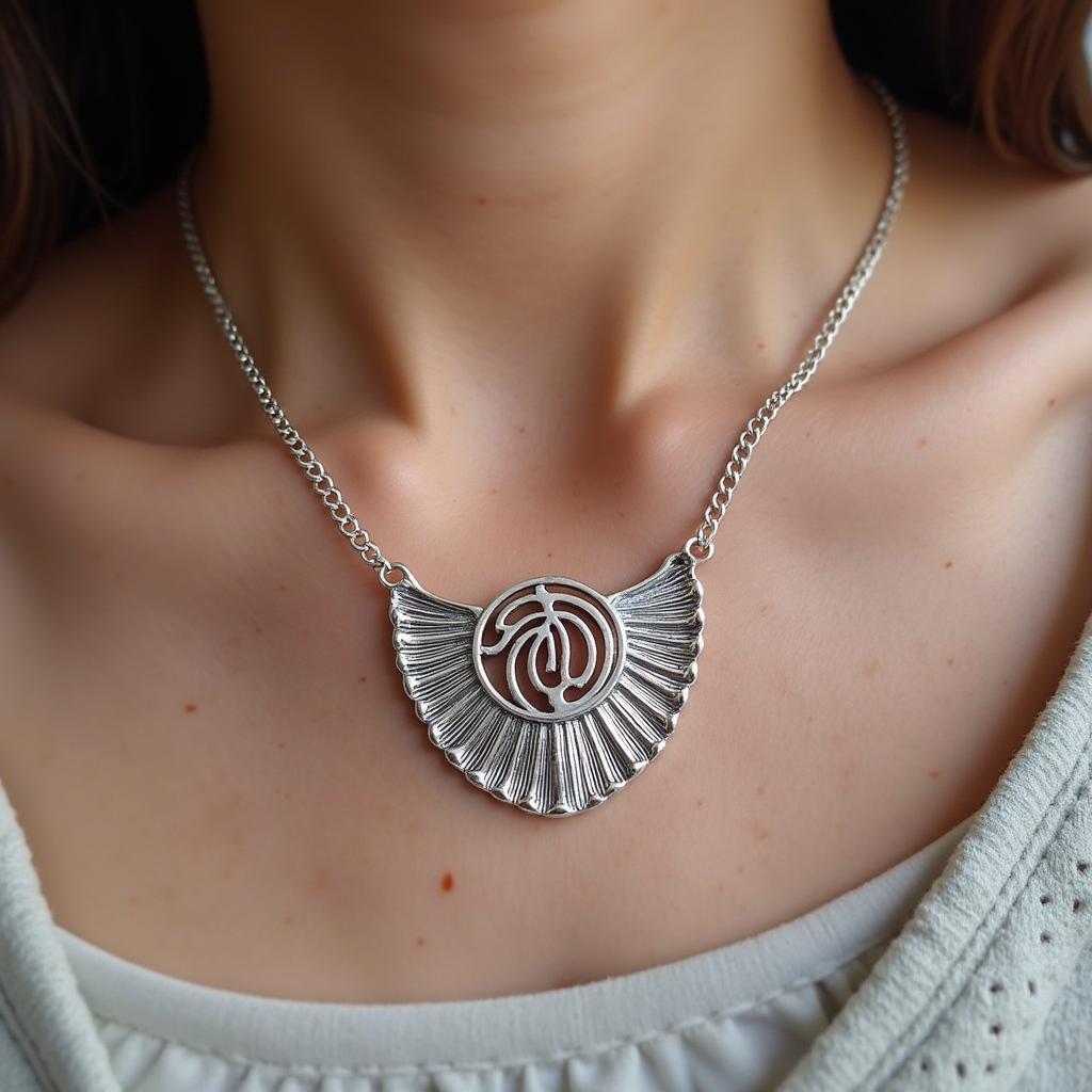 Fan Leaf Necklace Design