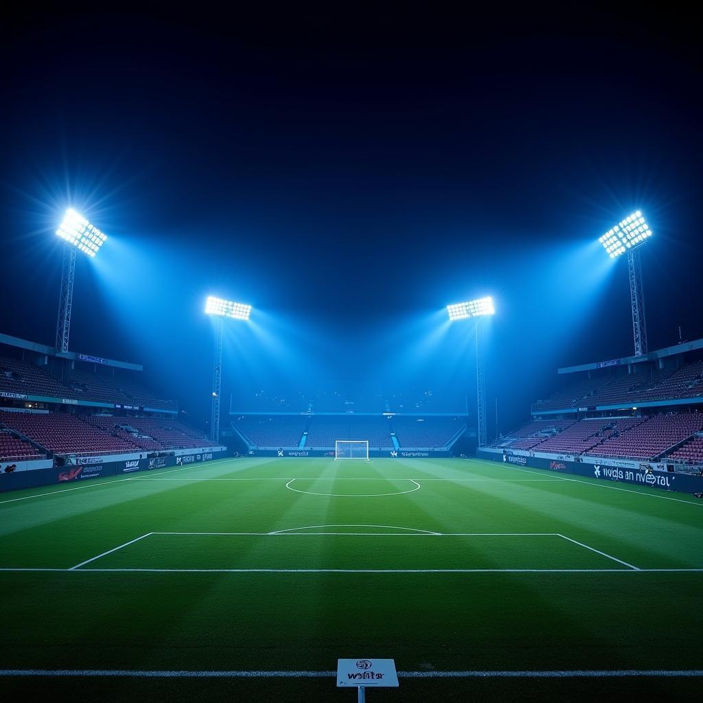 Fan-led Blue JXG Stadium Lighting