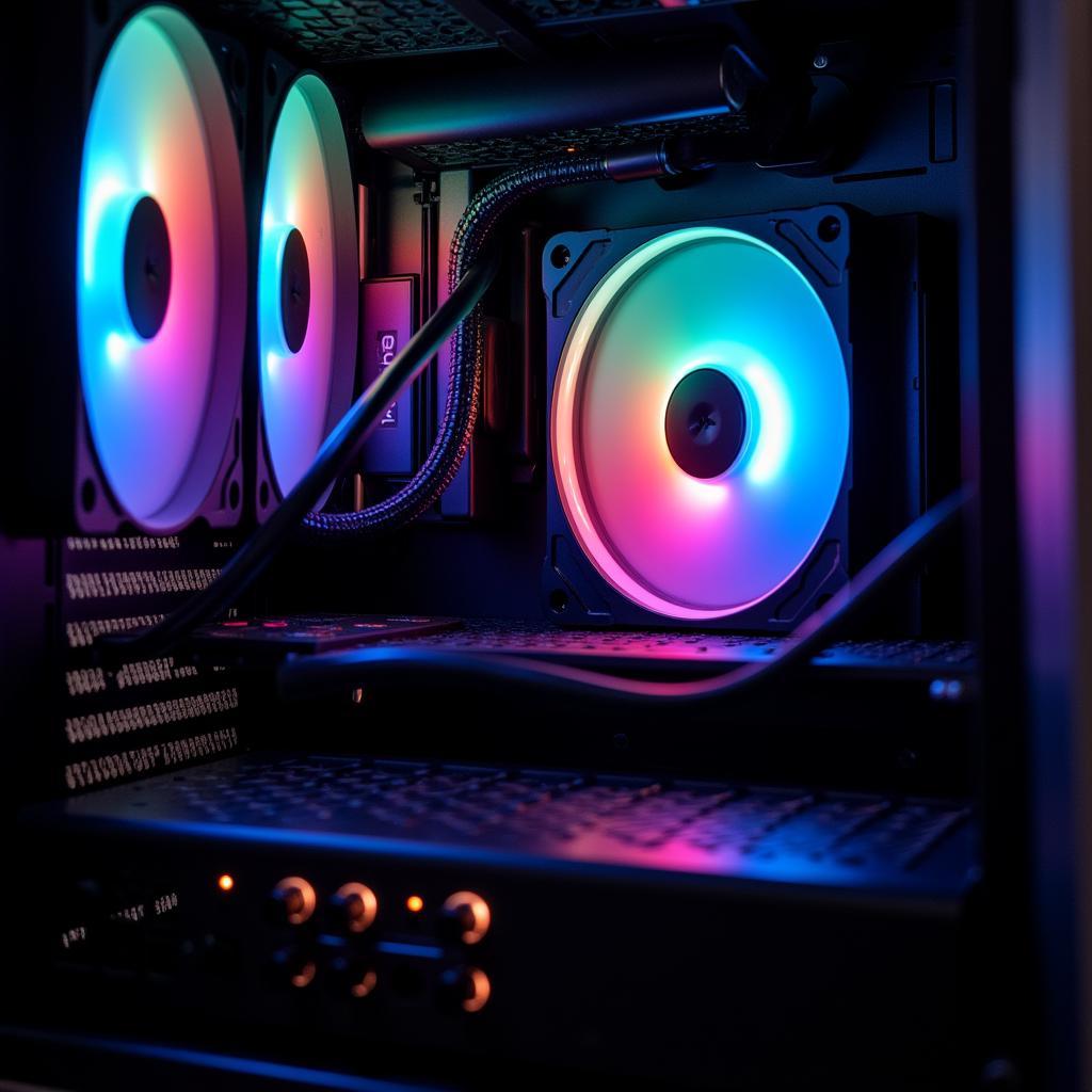 Fan Led Segotep illuminating a PC Case