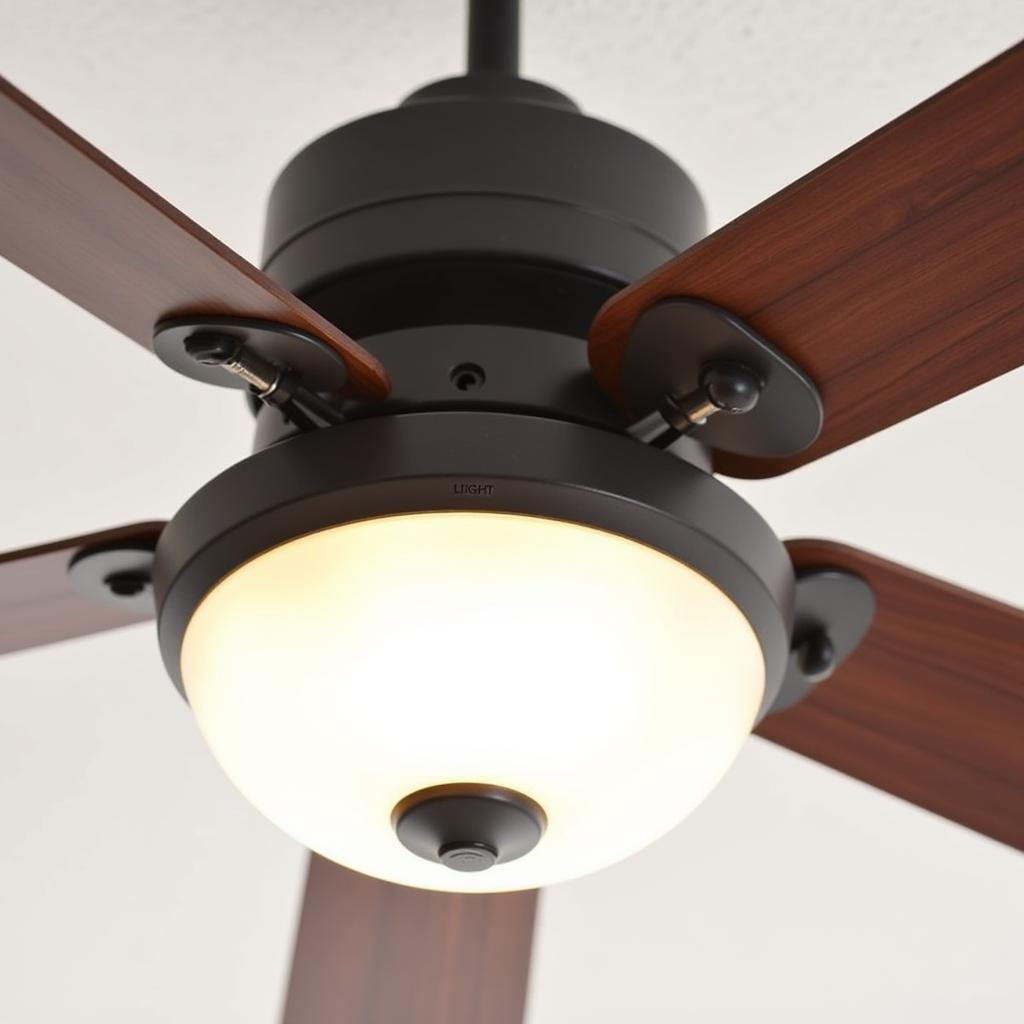 Ceiling fan with separate light and fan controls